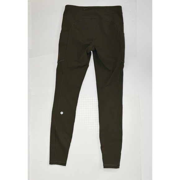Lululemon Speed Up Tight Mid Rise Women’s Size 6 Dark Olive Leggings - Picture 2 of 5